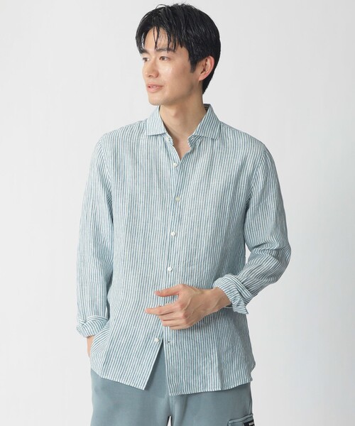 ECOALF(エコアルフ)の「ALFREDO シャツ / ALFRED LINEN STRIPES MAN(シャツ/ブラウス・メンズ・グリーン系その他/ブルー系その他4・M/L)」の15枚目の写真