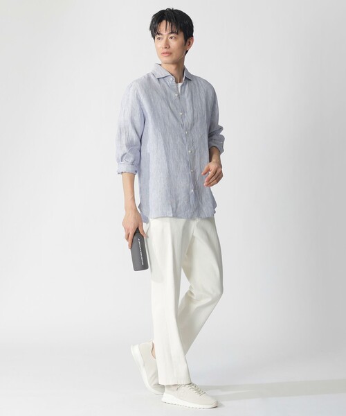 ECOALF(エコアルフ)の「ALFREDO シャツ / ALFRED LINEN STRIPES MAN(シャツ/ブラウス・メンズ・グリーン系その他/ブルー系その他4・M/L)」の9枚目の写真