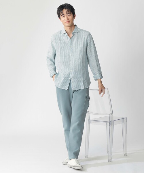 ECOALF(エコアルフ)の「ALFREDO シャツ / ALFRED LINEN STRIPES MAN(シャツ/ブラウス・メンズ・グリーン系その他/ブルー系その他4・M/L)」の11枚目の写真