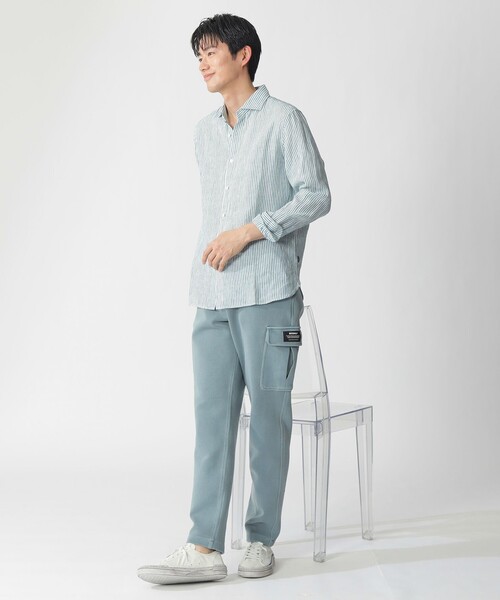 ECOALF(エコアルフ)の「ALFREDO シャツ / ALFRED LINEN STRIPES MAN(シャツ/ブラウス・メンズ・グリーン系その他/ブルー系その他4・M/L)」の12枚目の写真