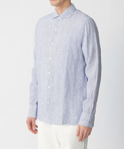 ECOALF(エコアルフ)の「ALFREDO シャツ / ALFRED LINEN STRIPES MAN(シャツ/ブラウス・メンズ・グリーン系その他/ブルー系その他4・M/L)」の14枚目の写真