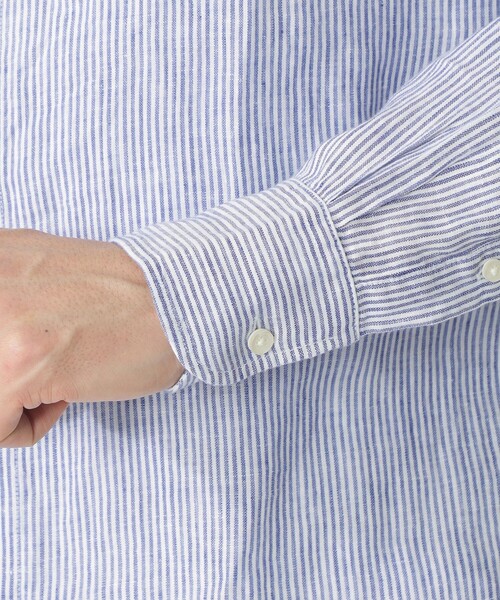ECOALF(エコアルフ)の「ALFREDO シャツ / ALFRED LINEN STRIPES MAN(シャツ/ブラウス・メンズ・グリーン系その他/ブルー系その他4・M/L)」の4枚目の写真
