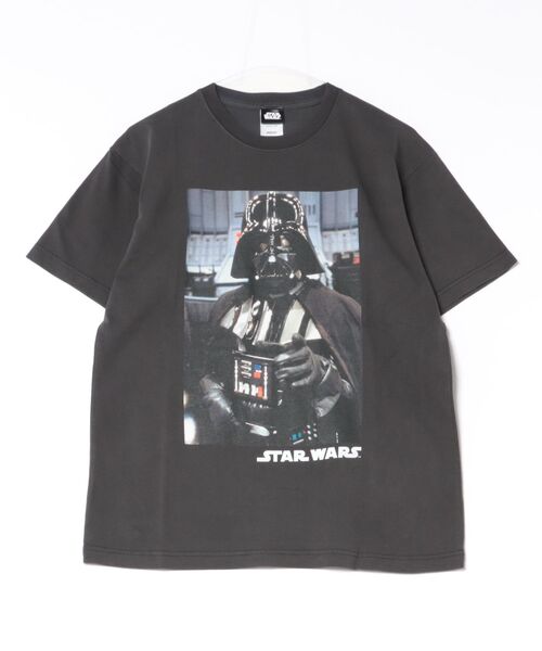 STAR WARS(スターウォーズ)の「『スター・ウォーズ/STARWARS』"""Darth Vader"" T-Shirt" 半袖プリントTシャツ ビックシルエット ピグメント加工 ヴィンテージライク(Tシャツ/カットソー・メンズ・チャコール/ホワイト・LARGE/X-LARGE/MEDIUM)」の6枚目の写真