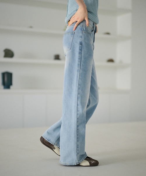 LAULEN(ローレン)の「vintage wash denim /ヴィンテージウォッシュデニム(デニムパンツ・レディース・ブルー・M/S)」の5枚目の写真