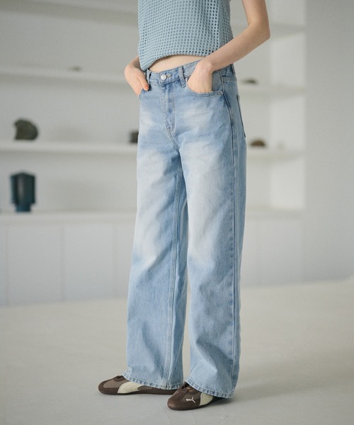 LAULEN(ローレン)の「vintage wash denim /ヴィンテージウォッシュデニム(デニムパンツ・レディース・ブルー・M/S)」の6枚目の写真