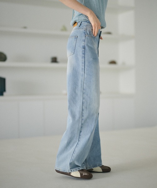 LAULEN(ローレン)の「vintage wash denim /ヴィンテージウォッシュデニム(デニムパンツ・レディース・ブルー・M/S)」の7枚目の写真