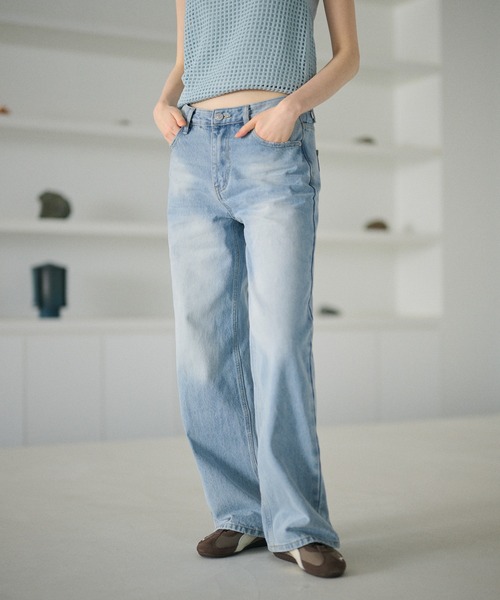LAULEN(ローレン)の「vintage wash denim /ヴィンテージウォッシュデニム(デニムパンツ・レディース・ブルー・M/S)」の10枚目の写真