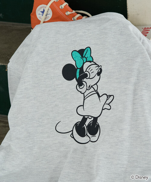 FREAK'S STORE（フリークスストア）の「限定展開　別注/Minnie Mouse/ミニーマウス/半袖 Tシャツ（Tシャツ/カットソー・レディース・ライトグレー/ブラウン/ピンク/ナチュラル/ブラック・ﾌﾘ-）」の8枚目の写真