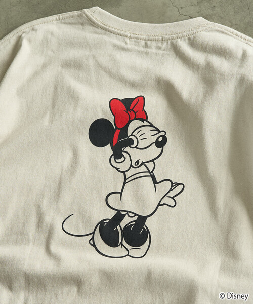 FREAK'S STORE（フリークスストア）の「限定展開　別注/Minnie Mouse/ミニーマウス/半袖 Tシャツ（Tシャツ/カットソー・レディース・ライトグレー/ブラウン/ピンク/ナチュラル/ブラック・ﾌﾘ-）」の11枚目の写真