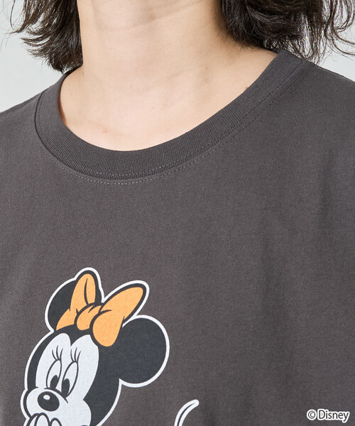 FREAK'S STORE（フリークスストア）の「限定展開　別注/Minnie Mouse/ミニーマウス/半袖 Tシャツ（Tシャツ/カットソー・レディース・ライトグレー/ブラウン/ピンク/ナチュラル/ブラック・ﾌﾘ-）」の15枚目の写真