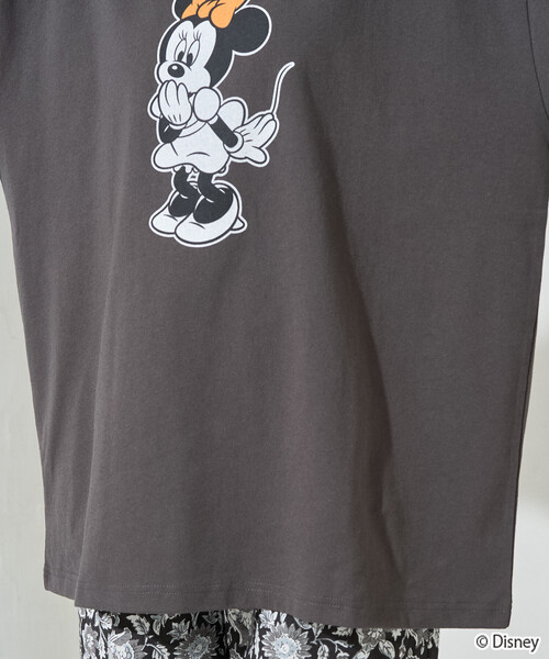 FREAK'S STORE（フリークスストア）の「限定展開　別注/Minnie Mouse/ミニーマウス/半袖 Tシャツ（Tシャツ/カットソー・レディース・ライトグレー/ブラウン/ピンク/ナチュラル/ブラック・ﾌﾘ-）」の18枚目の写真