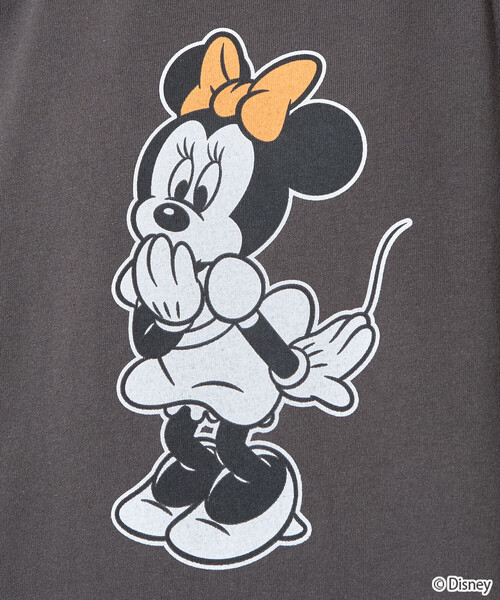 FREAK'S STORE（フリークスストア）の「限定展開　別注/Minnie Mouse/ミニーマウス/半袖 Tシャツ（Tシャツ/カットソー・レディース・ライトグレー/ブラウン/ピンク/ナチュラル/ブラック・ﾌﾘ-）」の19枚目の写真