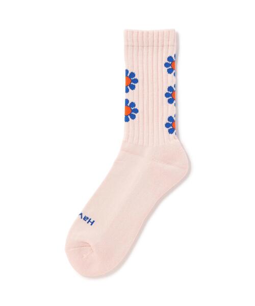 ROSTER SOX(ロスターソックス)の「ROSTER SOX/ロスターソックス PEACE SOCKS(ソックス/靴下・メンズ・イエロー/ピンク/ブルー・2/1)」の1枚目の写真