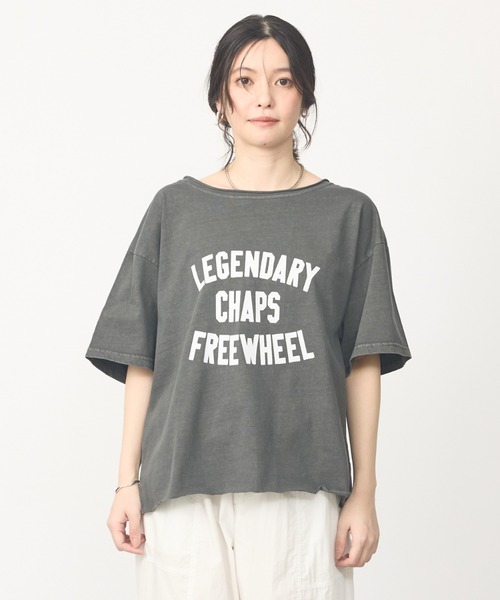 abahouse mavie(アバハウスマヴィ)の「【2WAY】ピグメントオフショルダーロゴTシャツ(Tシャツ/カットソー・レディース・エンジ/オフホワイト/チャコールグレー・フリー)」の19枚目の写真
