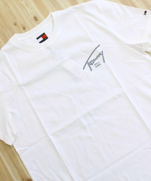 TOMMY HILFIGER(トミーヒルフィガー)の「TMJ レギュラーフィットサインバックプリント SS Tシャツ(Tシャツ/カットソー・メンズ・ナチュラル/ブラック・M/XL/L)」の9枚目の写真