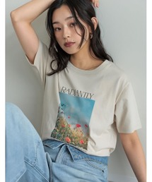 [2026 SUMMER COLLECTION][接触冷感][UVカット]フラワープリントフォトTシャツ