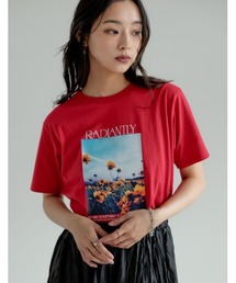 [2026 SUMMER COLLECTION][接触冷感][UVカット]フラワープリントフォトTシャツ