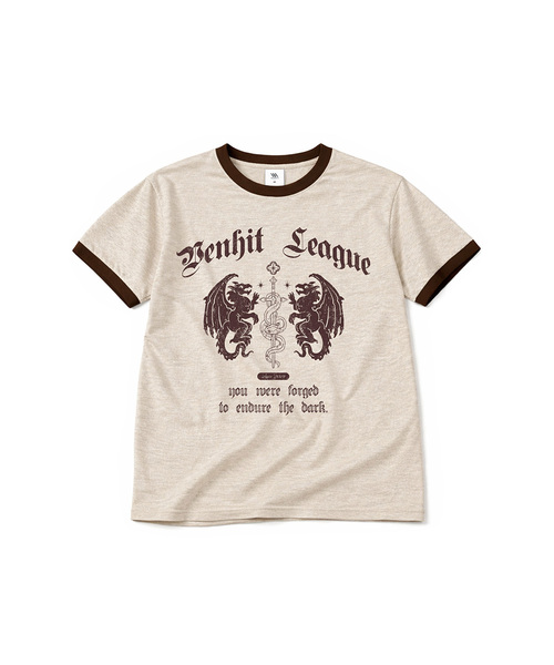 VENHIT（ベンヒット）の「ゲートドラゴン リンガー半袖Tシャツ（Tシャツ/カットソー・レディース・クリーム/スカイブルー/ライトグレー/バーガンディー・MEDIUM/LARGE）」の3枚目の写真