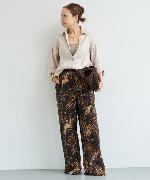Deuxieme Classe(ドゥーズィエムクラス)の「Botanical ワイドパンツ(その他パンツ・レディース・ブラウン/グリーン・34/36/38)」の16枚目の写真