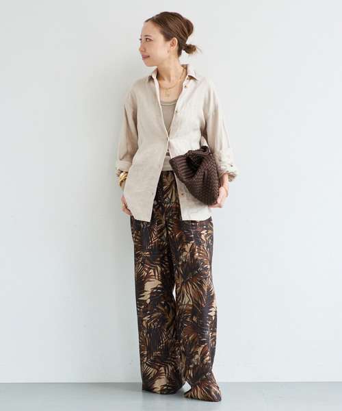 Deuxieme Classe(ドゥーズィエムクラス)の「Botanical ワイドパンツ(その他パンツ・レディース・ブラウン/グリーン・34/36/38)」の17枚目の写真