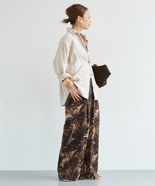 Deuxieme Classe(ドゥーズィエムクラス)の「Botanical ワイドパンツ(その他パンツ・レディース・ブラウン/グリーン・34/36/38)」の18枚目の写真
