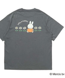 ノーブランド  miffy バックグラフィックTシャツ(フラワー)