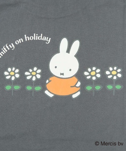 ALPEN / SPORTS DEPO SELECT（アルペンスポーツデポセレクト）の「ノーブランド  miffy バックグラフィックTシャツ(フラワー)（Tシャツ/カットソー・レディース・ダークグレー/ベージュ・XL/S/M/L）」の5枚目の写真