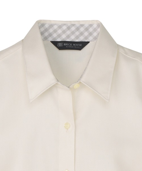 TOKYO SHIRTS(トウキョウシャツ)の「【超形態安定】【接触冷感】形態安定ノンアイロン レギュラー 半袖ビジネスワイシャツ(ビジネスシャツ・レディース・イエロー・M/L/S/LL/XL)」の3枚目の写真