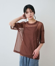 THREE FIFTY STANDARD シアーなオーバーTシャツ