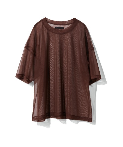 THREE FIFTY STANDARD(スリーフィフティースタンダード)の「THREE FIFTY STANDARD シアーなオーバーTシャツ(Tシャツ/カットソー・レディース・ブルー/チョコ/ブラック・M/L/LL/3L)」の16枚目の写真