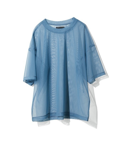 THREE FIFTY STANDARD(スリーフィフティースタンダード)の「THREE FIFTY STANDARD シアーなオーバーTシャツ(Tシャツ/カットソー・レディース・ブルー/チョコ/ブラック・M/L/LL/3L)」の18枚目の写真