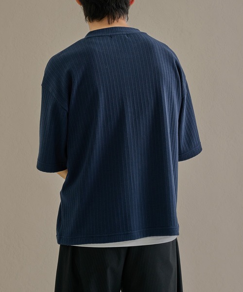 epnok(エプノック)の「ベーシックルーズヘンリーネック半袖Tee(Tシャツ/カットソー・メンズ・グレー/ブラック/ネイビー・LARGE/MEDIUM/SMALL)」の22枚目の写真