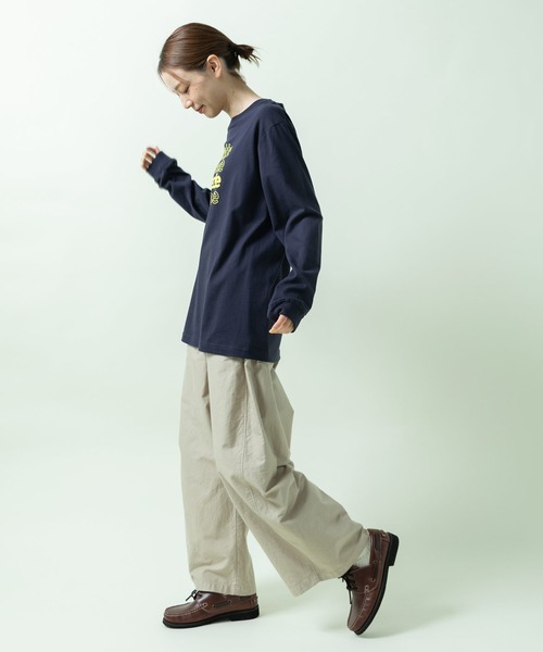 PAR ICI(パーリッシィ)の「recette ロゴロンT(Tシャツ/カットソー・レディース・ネイビー/グレー・FREE)」の3枚目の写真