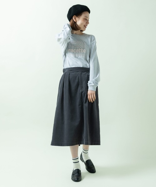 PAR ICI(パーリッシィ)の「recette ロゴロンT(Tシャツ/カットソー・レディース・ネイビー/グレー・FREE)」の22枚目の写真