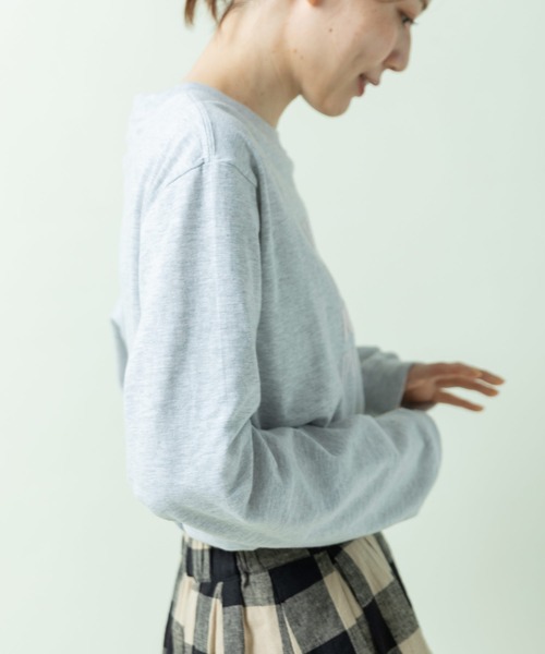 PAR ICI(パーリッシィ)の「recette ロゴロンT(Tシャツ/カットソー・レディース・ネイビー/グレー・FREE)」の17枚目の写真