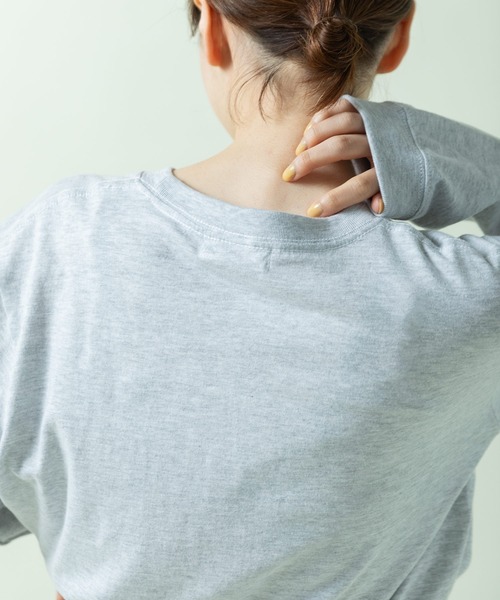 PAR ICI(パーリッシィ)の「recette ロゴロンT(Tシャツ/カットソー・レディース・ネイビー/グレー・FREE)」の15枚目の写真