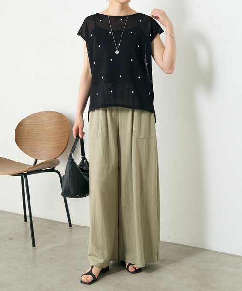 BEARDSLEY(ビアズリー)の「ドット刺繍ニット(ニット/セーター・レディース・グレー/ブラック・FREE)」の14枚目の写真