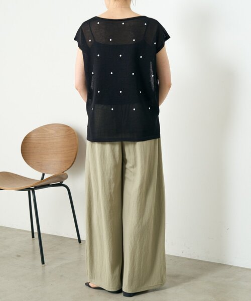 BEARDSLEY(ビアズリー)の「ドット刺繍ニット(ニット/セーター・レディース・グレー/ブラック・FREE)」の15枚目の写真