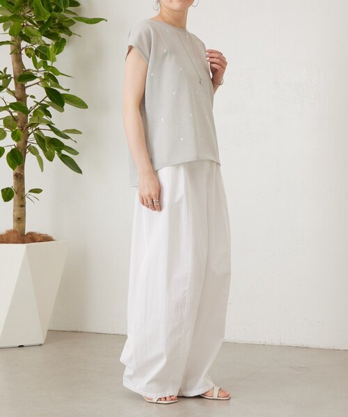 BEARDSLEY（ビアズリー）の「ドット刺繍ニット（ニット/セーター・レディース・グレー/ブラック・FREE）」の5枚目の写真