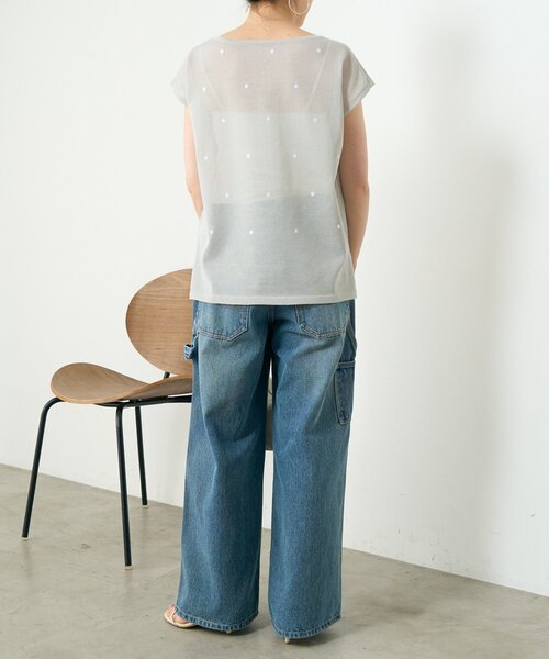 BEARDSLEY（ビアズリー）の「ドット刺繍ニット（ニット/セーター・レディース・グレー/ブラック・FREE）」の8枚目の写真