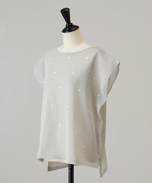 BEARDSLEY（ビアズリー）の「ドット刺繍ニット（ニット/セーター・レディース・グレー/ブラック・FREE）」の10枚目の写真