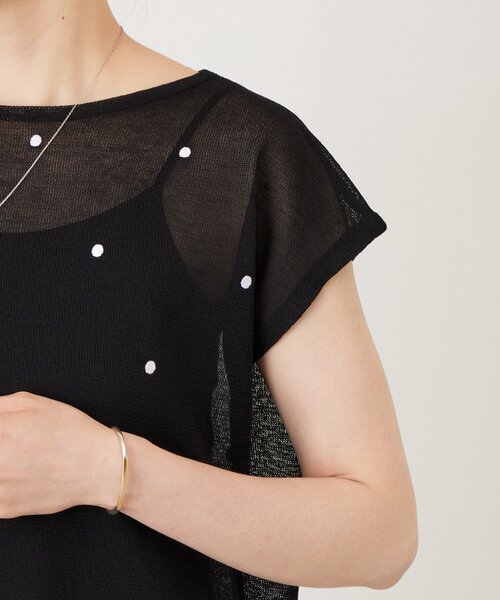 BEARDSLEY(ビアズリー)の「ドット刺繍ニット(ニット/セーター・レディース・グレー/ブラック・FREE)」の9枚目の写真