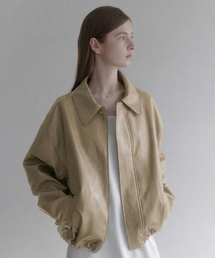 les kara leather jacket (beige)