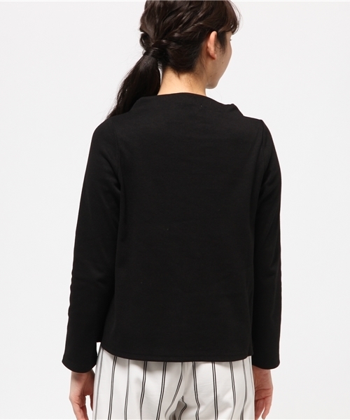 mystic(ミスティック)の「【mystic】しっかりテレコボトルネックプルオーバー(Tシャツ/カットソー・レディース・ブラック/グレー/オフホワイト/ピンク/ベージュ・フリ-)」の8枚目の写真