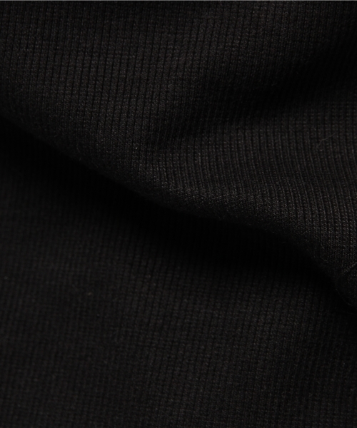 mystic(ミスティック)の「【mystic】しっかりテレコボトルネックプルオーバー(Tシャツ/カットソー・レディース・ブラック/グレー/オフホワイト/ピンク/ベージュ・フリ-)」の12枚目の写真