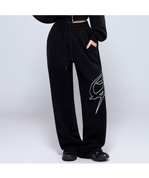 P5059 ビッグシンボルウーマンワイドパンツ[3COLOR]