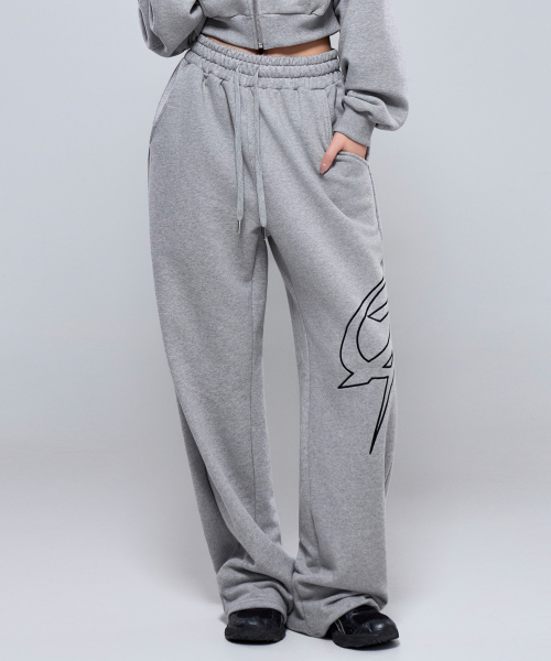 PHYSICAL GARMENTS（フィジカルガーメンツ）の「P5059 ビッグシンボルウーマンワイドパンツ[3COLOR]（スウェットパンツ・レディース・グレー/ブラック/ブラウン・FREE）」の5枚目の写真