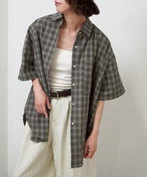 【ナチュラルな風合い】チェックシャツ