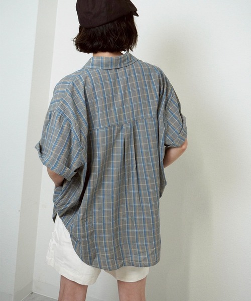 gossara(ゴサラ)の「【ナチュラルな風合い】チェックシャツ(シャツ/ブラウス・レディース・チャコールグレー/グレー・FREE)」の10枚目の写真