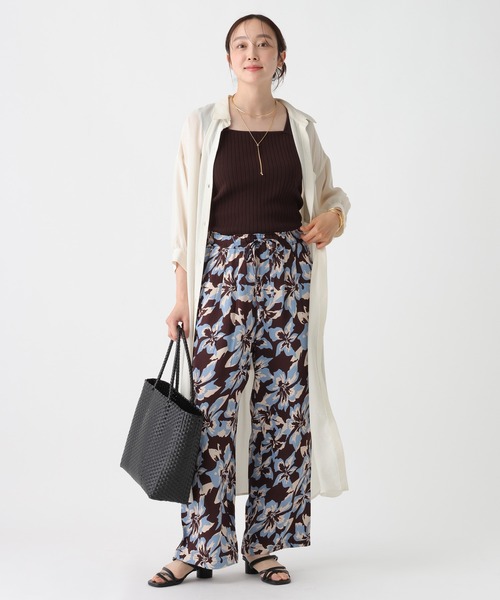 Elura(エルーラ)の「≪イージーケア・速乾≫サラサラサマーシャツワンピース/742054(ワンピース・レディース・オフホワイト/ブラック・FREE/FREE(S))」の18枚目の写真